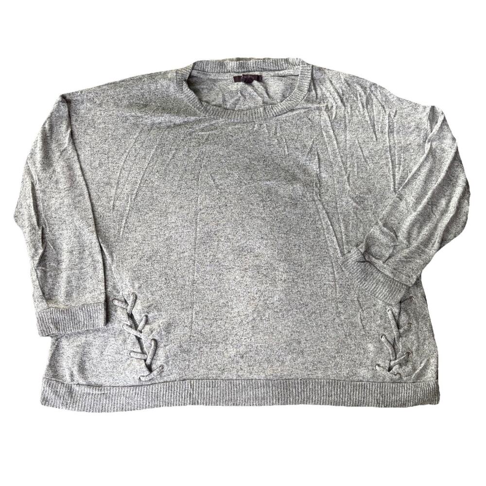 Olivia Sky Gray Pullover Sweater 2X Plus Women Casual Autumn Fall Work